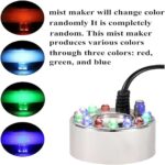 Mist Maker Fogger Small Ultrasonic Fog Machine Fountain Halloween Cauldron Mister Fogger Water Garden Pond Foggers Air Humidifier with 12 LED Light Flashes for Party - Image 5