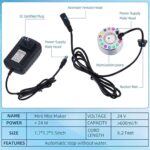 Mist Maker Fogger Small Ultrasonic Fog Machine Fountain Halloween Cauldron Mister Fogger Water Garden Pond Foggers Air Humidifier with 12 LED Light Flashes for Party - Image 2