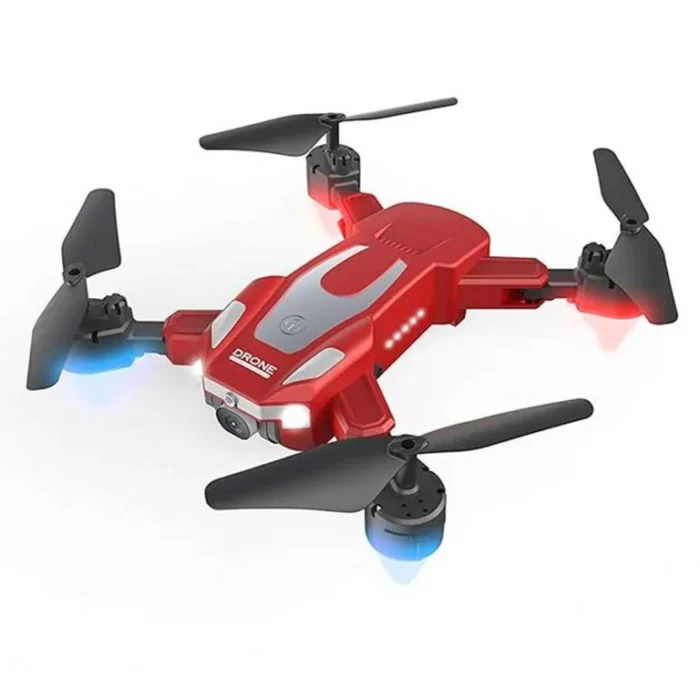 Foldable Toy Drone with Obstacle Avoidance, 4K Dual Camera, Altitude Hold & One-Key Takeoff | Ideal First Drone for Indoor & Outdoor Flying (RED & Black) - Image 1
