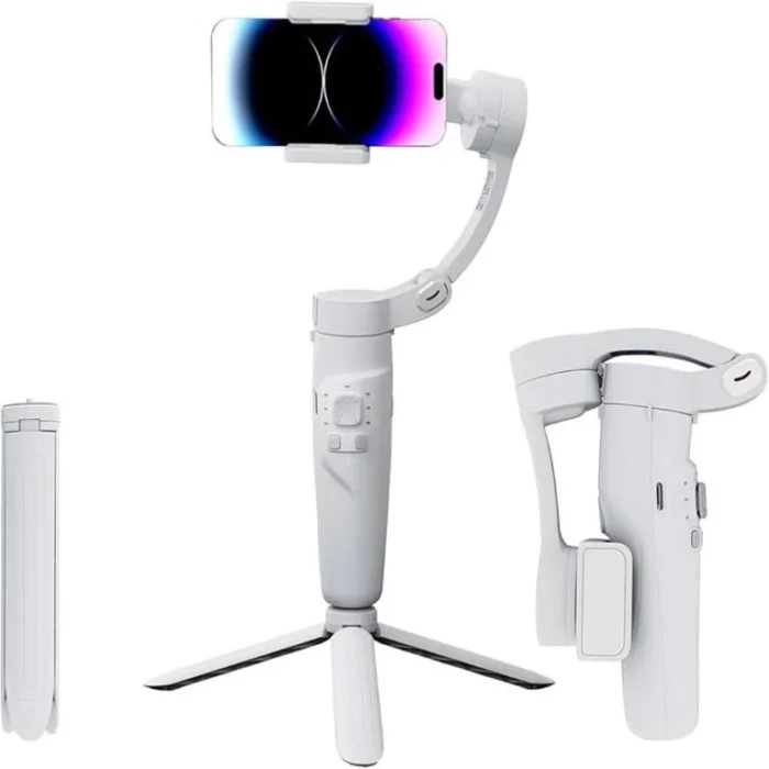 3 Axis Gimbal Stabilizer | Advanced Gyroscope | Shake-Free Footage | Object Tracking | Panoramic, Time-Lapse & Slow-Motion | 2500mAh Battery | Ideal for Vlogging & Travel - Image 1