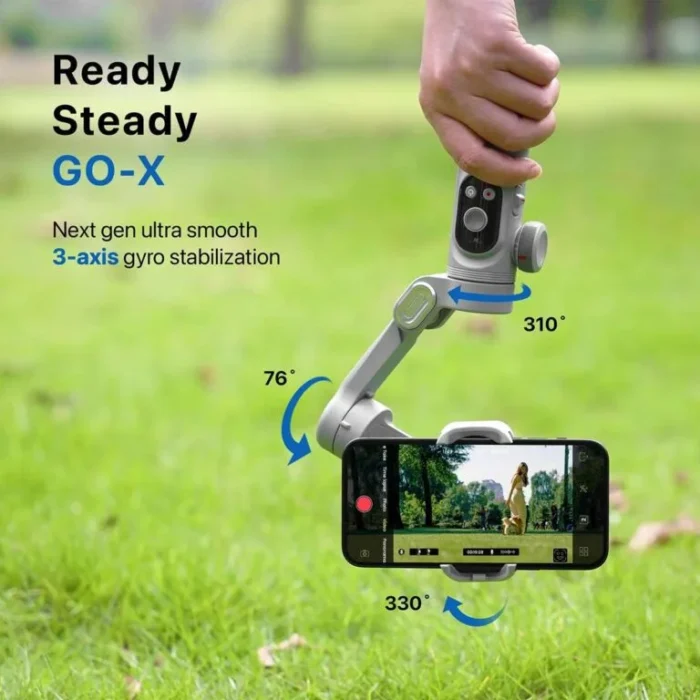 3 Axis Gimbal Stabilizer | Advanced Gyroscope | Shake-Free Footage | Object Tracking | Panoramic, Time-Lapse & Slow-Motion | 2500mAh Battery | Ideal for Vlogging & Travel - Image 2